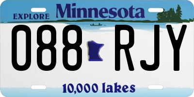 MN license plate 088RJY