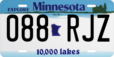 MN license plate 088RJZ