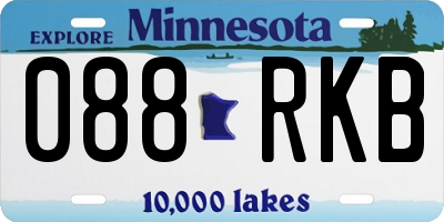 MN license plate 088RKB