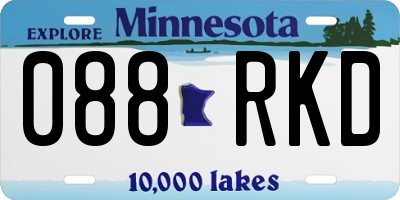 MN license plate 088RKD