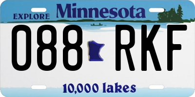 MN license plate 088RKF