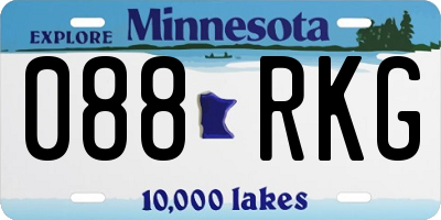 MN license plate 088RKG