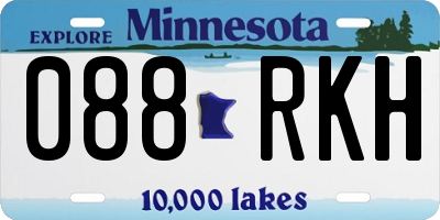 MN license plate 088RKH