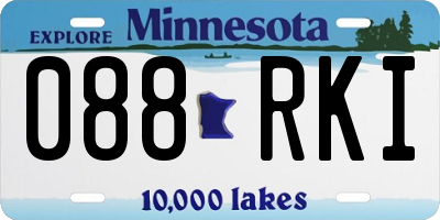 MN license plate 088RKI