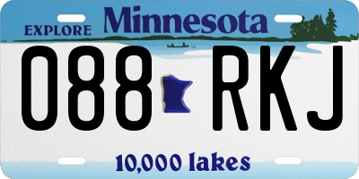 MN license plate 088RKJ