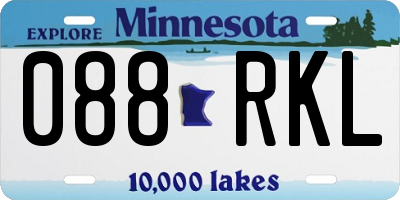 MN license plate 088RKL