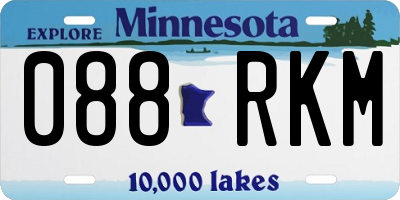 MN license plate 088RKM