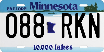 MN license plate 088RKN