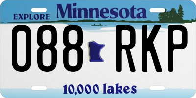 MN license plate 088RKP