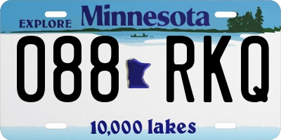 MN license plate 088RKQ