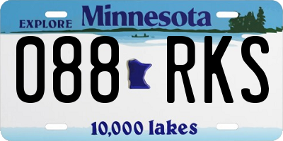 MN license plate 088RKS