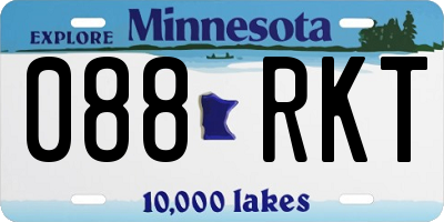 MN license plate 088RKT