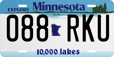 MN license plate 088RKU