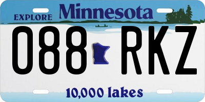 MN license plate 088RKZ