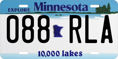MN license plate 088RLA