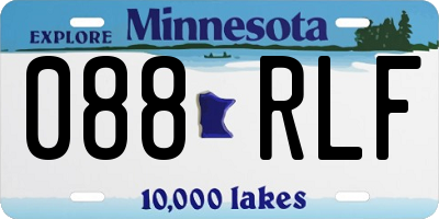 MN license plate 088RLF