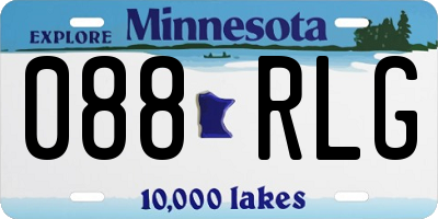 MN license plate 088RLG