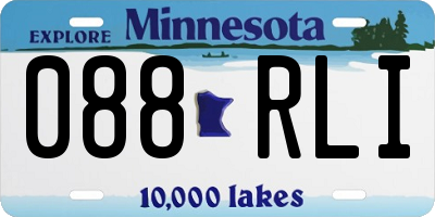 MN license plate 088RLI