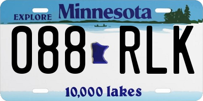 MN license plate 088RLK