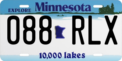 MN license plate 088RLX