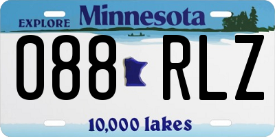 MN license plate 088RLZ
