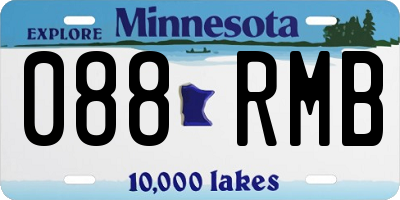 MN license plate 088RMB