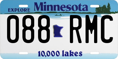 MN license plate 088RMC