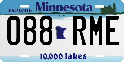 MN license plate 088RME
