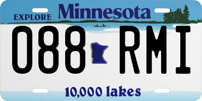 MN license plate 088RMI