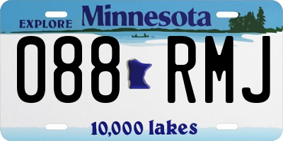 MN license plate 088RMJ