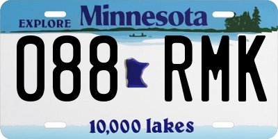 MN license plate 088RMK