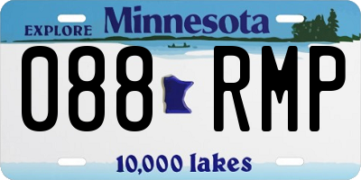 MN license plate 088RMP