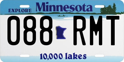 MN license plate 088RMT