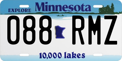 MN license plate 088RMZ