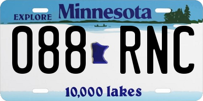 MN license plate 088RNC