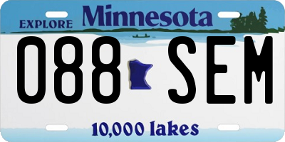 MN license plate 088SEM