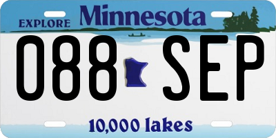 MN license plate 088SEP