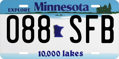 MN license plate 088SFB