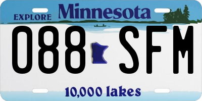 MN license plate 088SFM