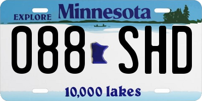MN license plate 088SHD