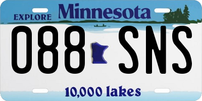 MN license plate 088SNS