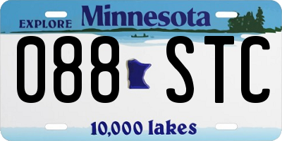 MN license plate 088STC