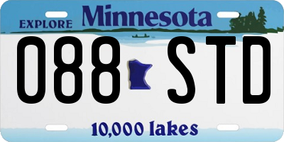MN license plate 088STD