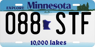 MN license plate 088STF
