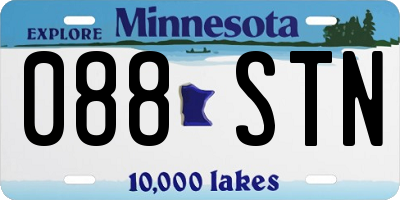 MN license plate 088STN