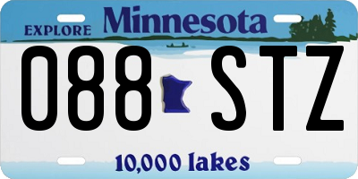 MN license plate 088STZ
