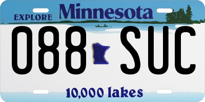 MN license plate 088SUC