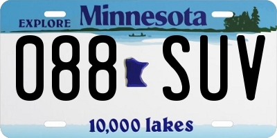 MN license plate 088SUV