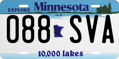 MN license plate 088SVA