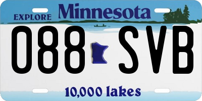 MN license plate 088SVB